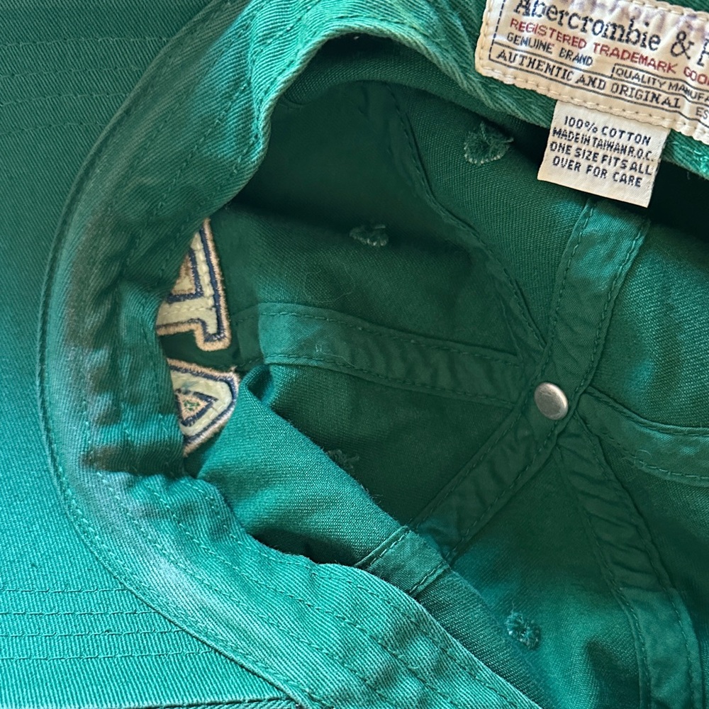 Abercrombie Vintage Green and Finch Logo Cap AF logo made of 100% cotton - Picture 9 of 13
